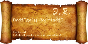 Drégely Rodrigó névjegykártya